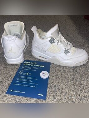Nike Air Jordan 4 Retro Pure Money 2017 408452-100 kids & mens size 6 = womens 8
